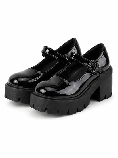 Midnight Chunky Mary Janes